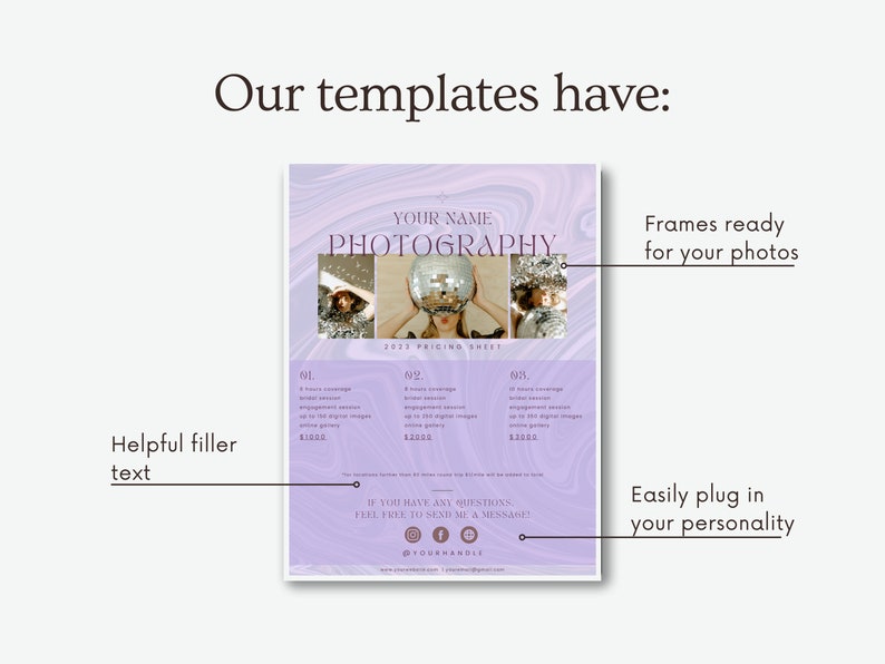 Pricing Sheet Template | Pricing List Template | Pricing List | Pricing ...