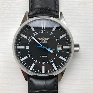 Ultra rare POLJOT Aviation watch, Vintage mens watches, gift for him, black watch, gift for men, mens watch, watches for men, vintage watch