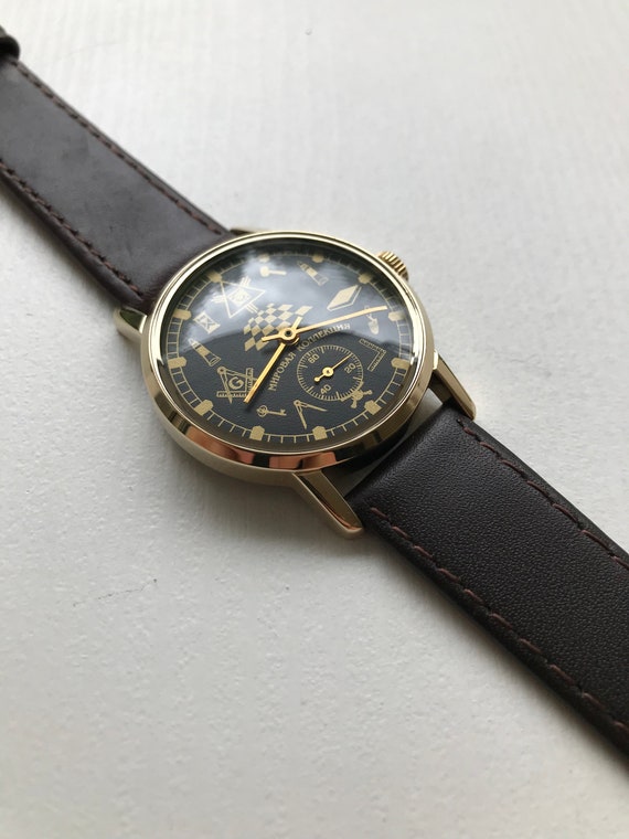 Vintage watch, Pobeda Masonic, mechanical watch, … - image 8