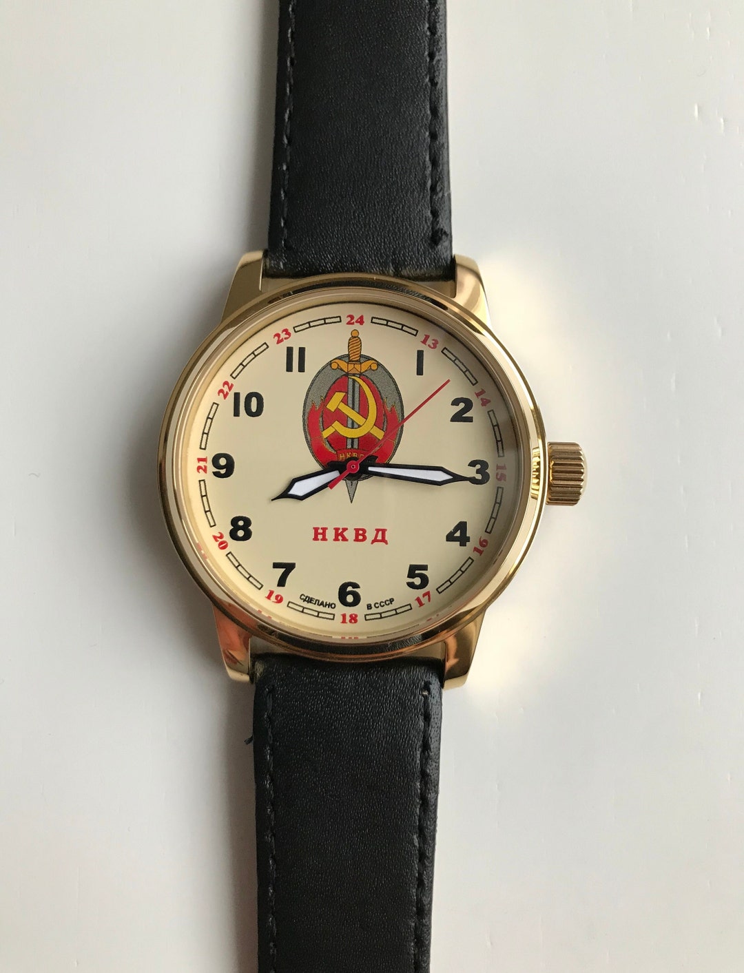 Ussr Watch Radium Rare Soviet Mechanical Wrist RAKETA Officer Watch, USSR Military ...