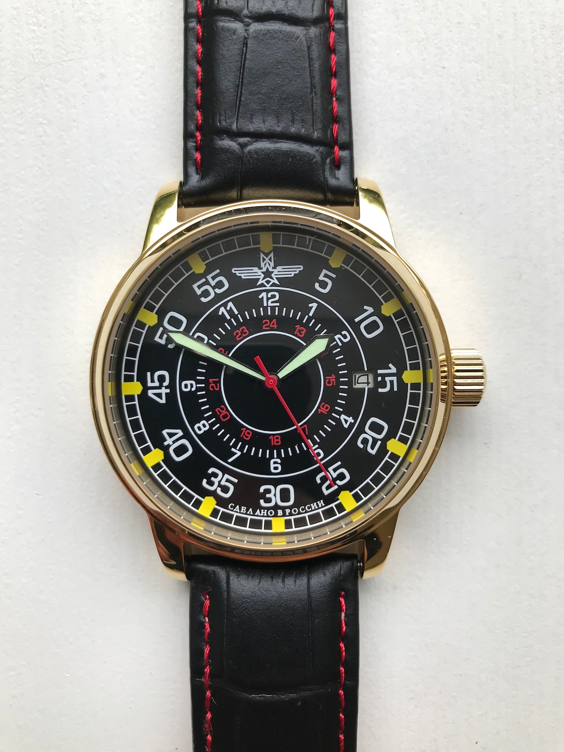 Russian watch POLJOT Aviator Vintage military pilot watch Etsy