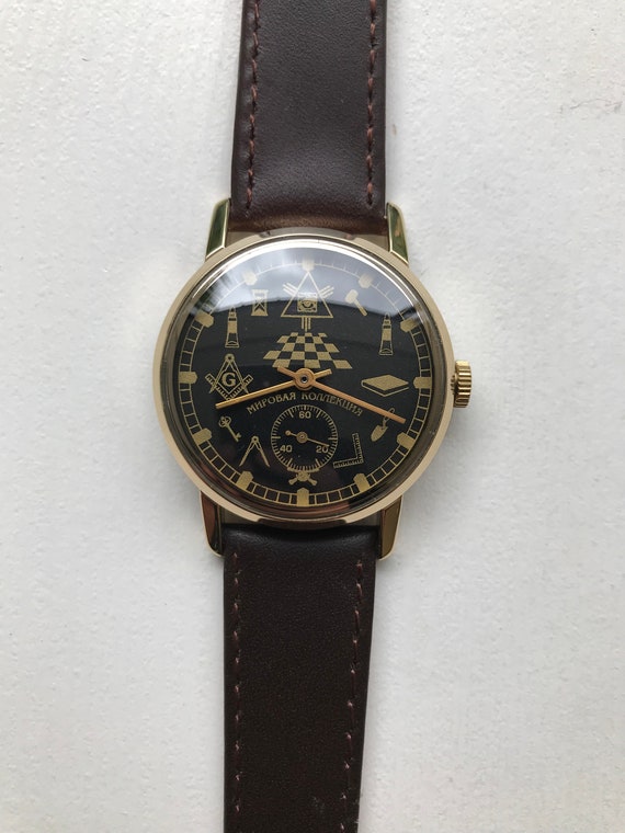 Vintage watch, Pobeda Masonic, mechanical watch, … - image 2