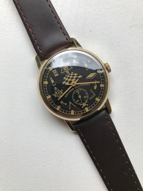 Vintage watch, Pobeda Masonic, mechanical watch, … - image 1