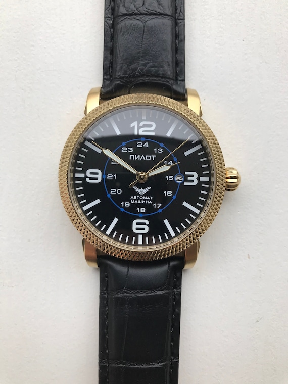 Mens vintage Pilot Automatic watch, mechanical so… - image 1