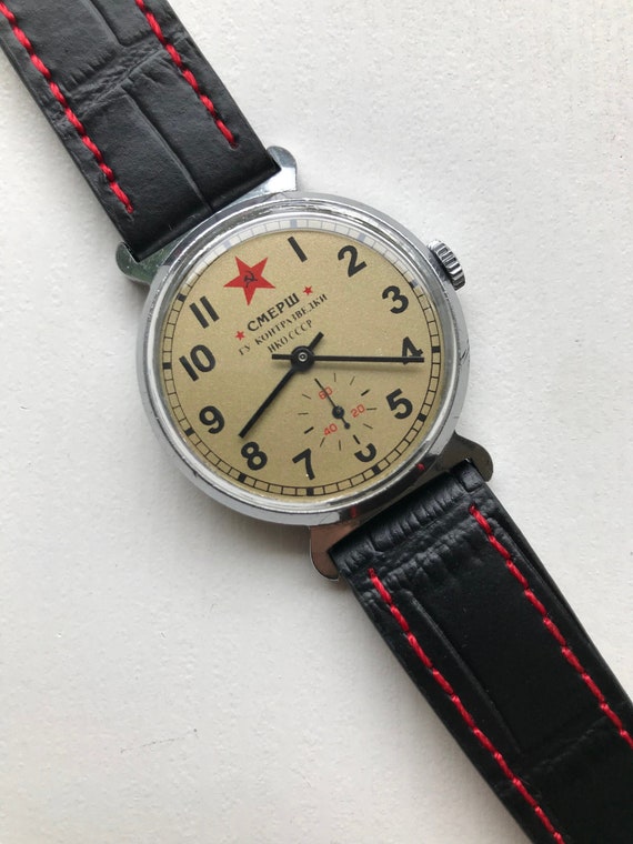 Ultra Vintage wrist watch Pobeda SMERSH, Soviet wa