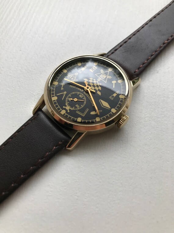 Vintage watch, Pobeda Masonic, mechanical watch, … - image 7