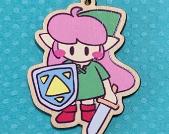 Legendary Girl Wooden Charm