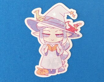 Sleepy Witch Sticker (Snowy Version)