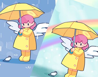 Rainy Angel Prints (4x6/8.5x11)