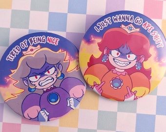 Rude Princess Buttons (1.45in/37mm)