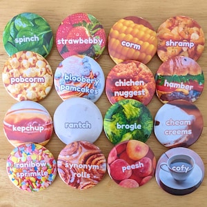 Silly Food Buttons