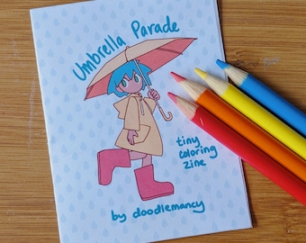 Umbrella Parade (mini coloring zine)
