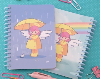 Rainy Angel Mini (A6, 50 Pages) Spiral Bullet Notebook
