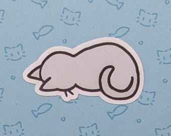 Flopped Kitty Sticker