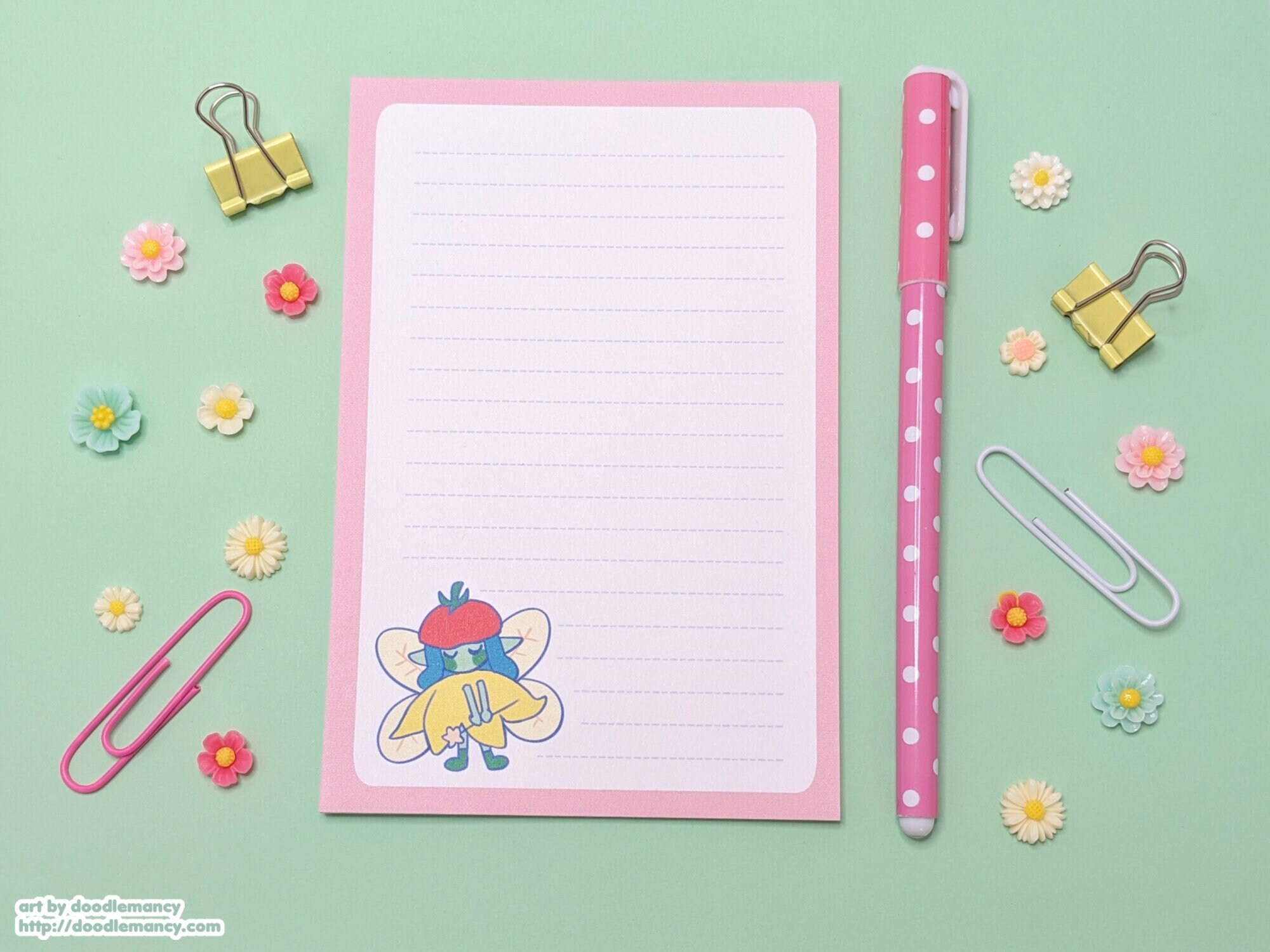 Flower Fae Notepad (multiple Page Designs!) - Etsy