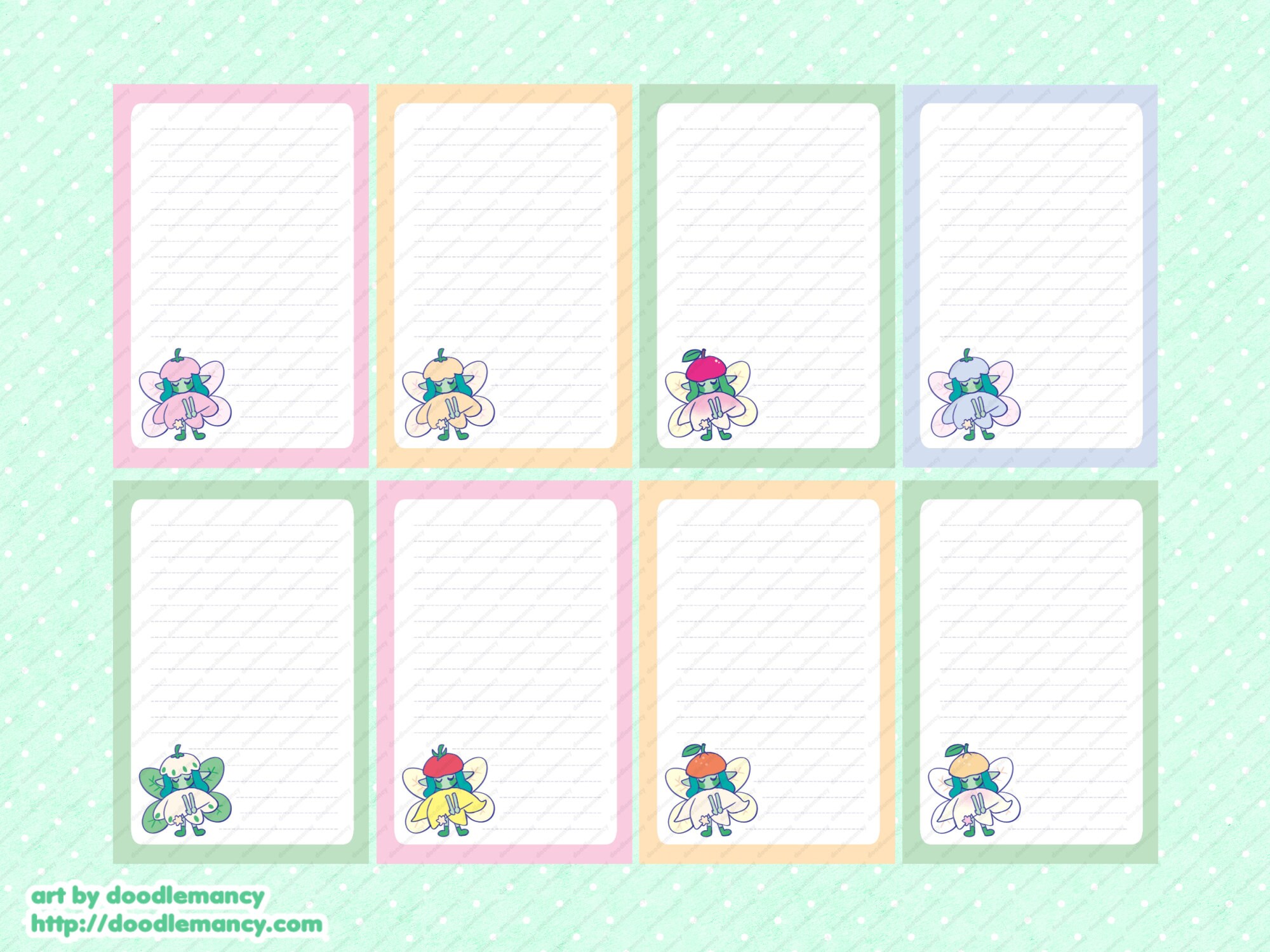 Flower Fae Notepad (multiple Page Designs!) - Etsy