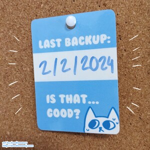 Backup Process Sticker Writable File Backup Reminder Sign/sticker - Etsy