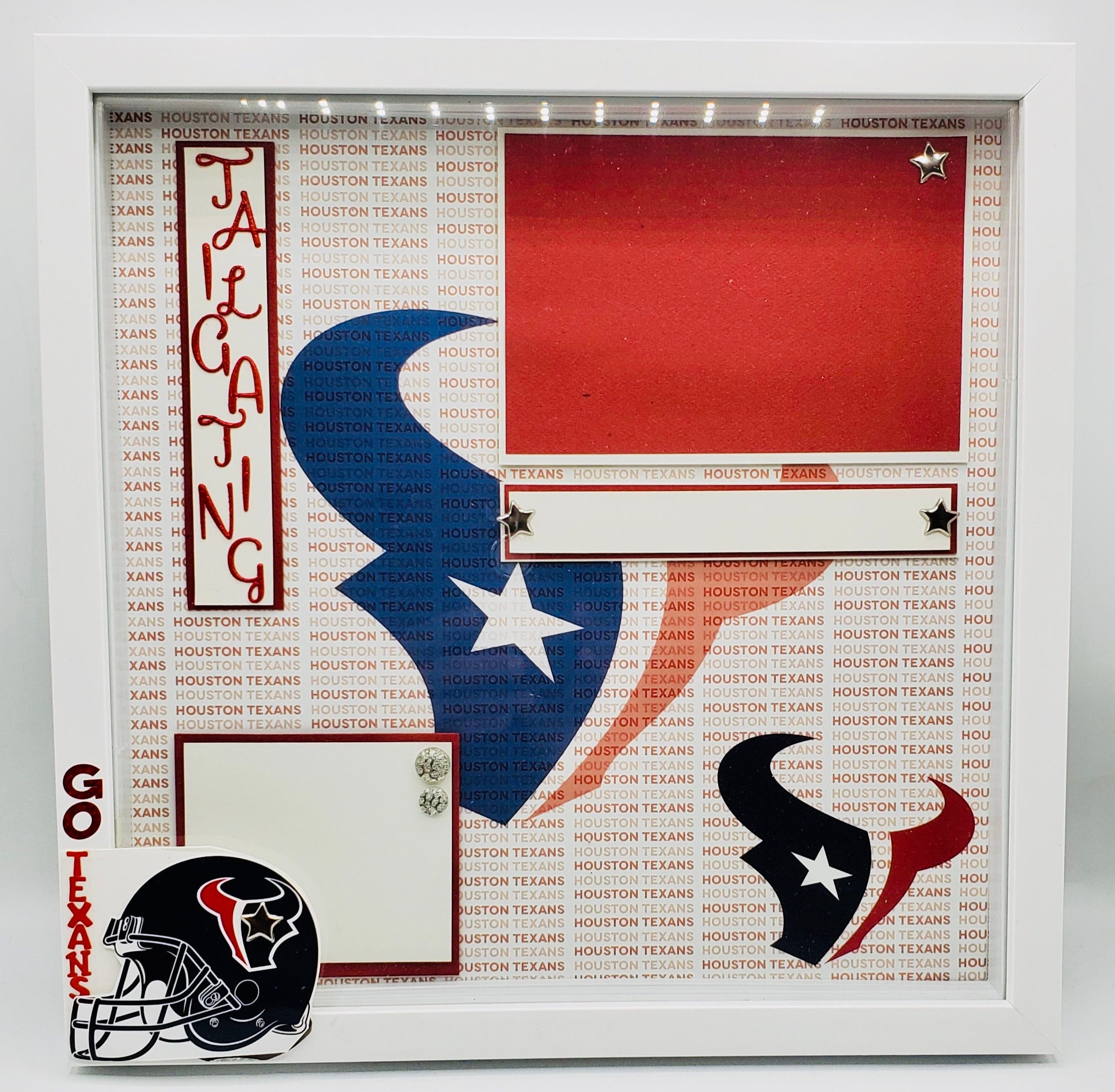 Houston Texans Football Scrapbooking Framed Page Design Etsy