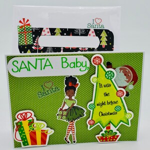 Santa Baby, Slip A ______ unter meinem Baum für mich. I've Been An Awful Good Girl Weihnachtsgrußkarte/I Love Santa Christmas Grußkarte