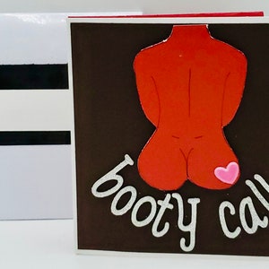 Booty Call I've Got The Drinks You've Got Dessert Let's Make Lots of Lovin' Card/Funny Adult GreetingCard/I Have Booze, You Have Kisses Card