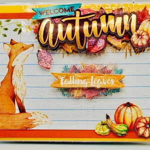Bienvenue à l'automne, Feuilles qui tombent, Citrouilles, Souvenirs d'automne, Très reconnaissant, L'automne est dans l'air, Il y a de l'amour dans l'air Carte de voeux pour l'amour