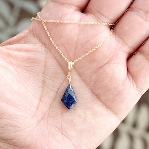 Lapis Lazuli Briolette 16&quot; 14k Gold-Filled Necklace