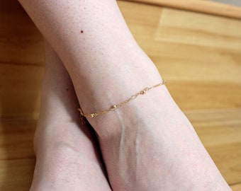 Simply Golden 14k Gold-Filled 9-inch Ankle Bracelet with 1.5-inch Extension Chain