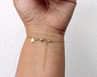 Hamsa Dangle Gold-Filled Bracelet