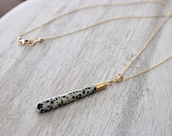 Dalmatian Jasper 20" 14k Gold-Filled Necklace