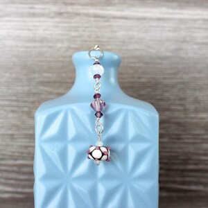 Purple Clowning Around Glass & Swarovski Crystal Scarf Pin