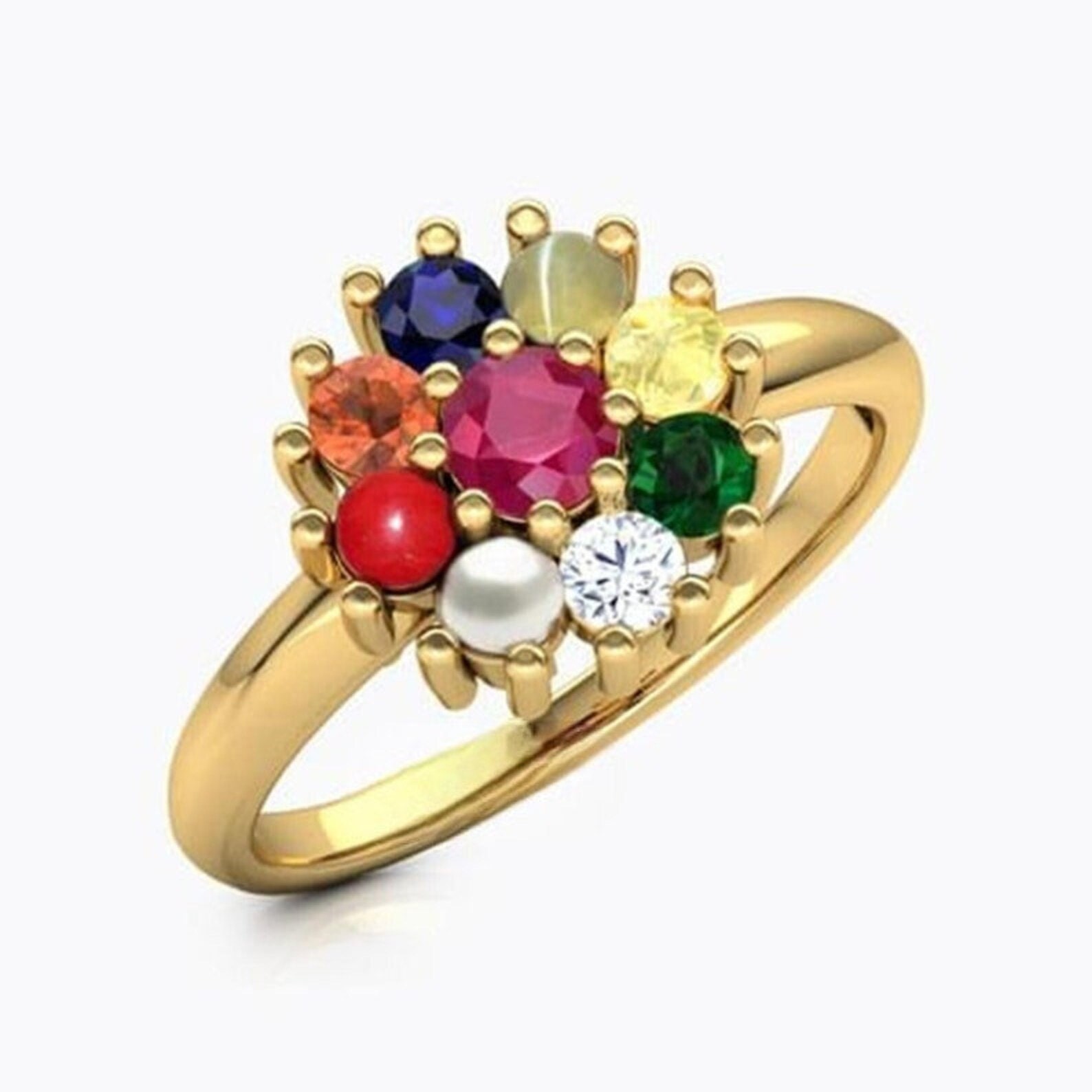 Navratna ring for ladies sale