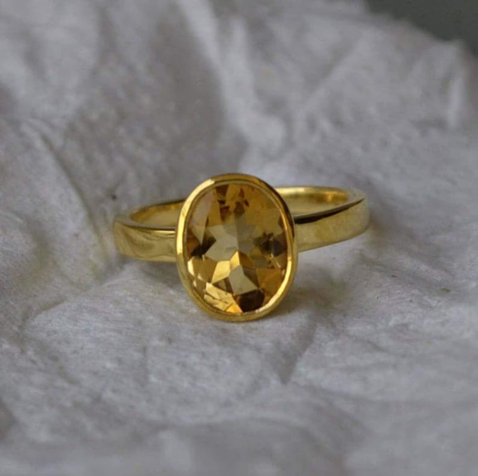 Natürlicher zertifizierter gelber Saphir / Pukhraj Panchadhatu Rashi Ratan Astrologischer Ring Geschenk für Sie