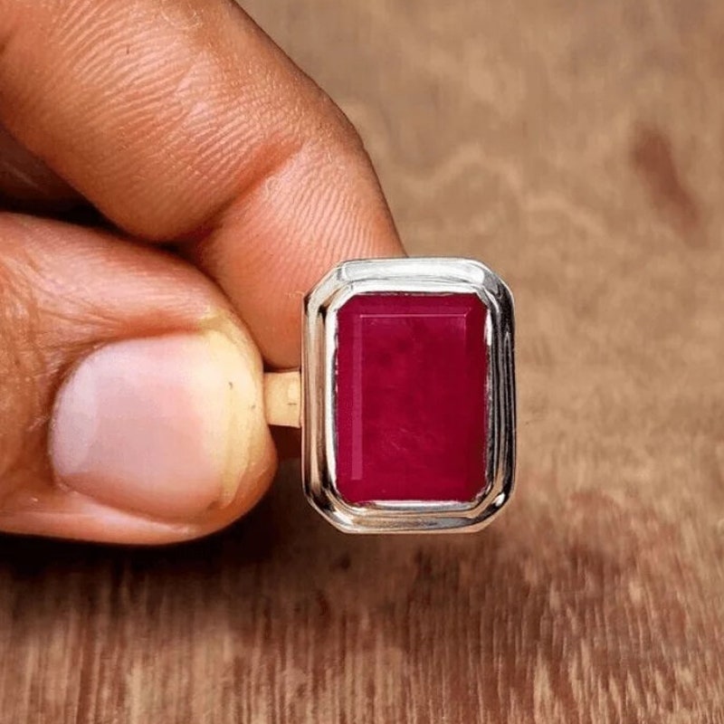 Ruby Men Ring - Etsy