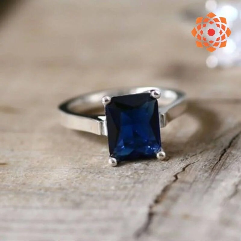 Natural Blue Sapphire Ring, Astrology purpose 925 silver rings for men's and women's, Gifts for her