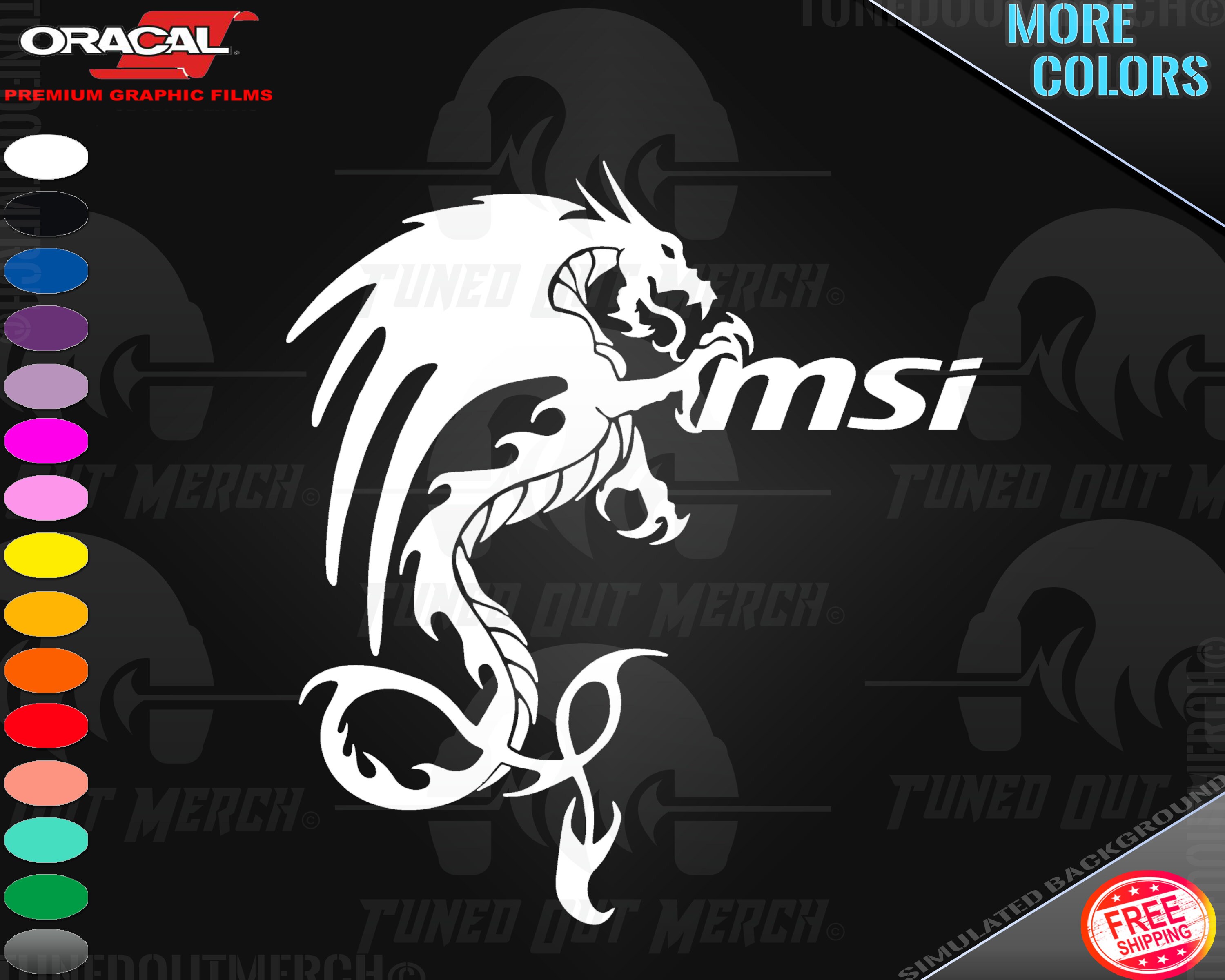 msi dragon holding msi logo computer case laptop car truck etsy msi dragon holding msi logo computer case laptop car truck wall your color window car wall any smooth surface vinyl decal sticker
