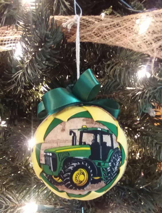 John Deere Fabric Ornament Etsy