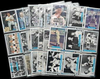 1982 Mickey Mantle Baseball Trading Cards - complete set van 72 inch