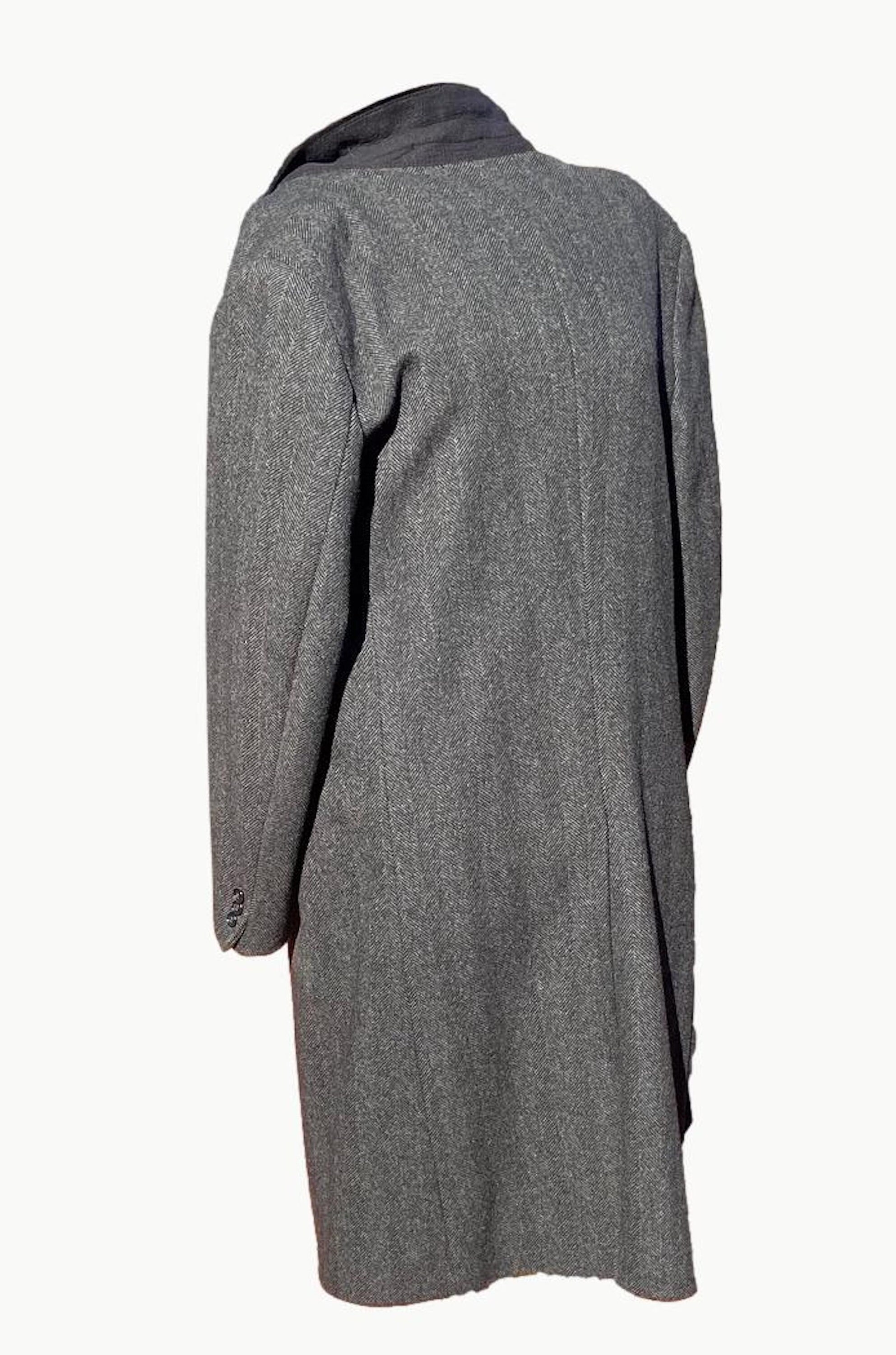 Austin Arnold Men's Pure Wool Gray/black Herringbone Austin Arnold Men's Pure Wool Gray/black Herringbone