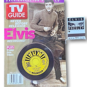 Elvis Presley Collector's Set: 1990 Matches, 2004 TV Guide & Mini CD
