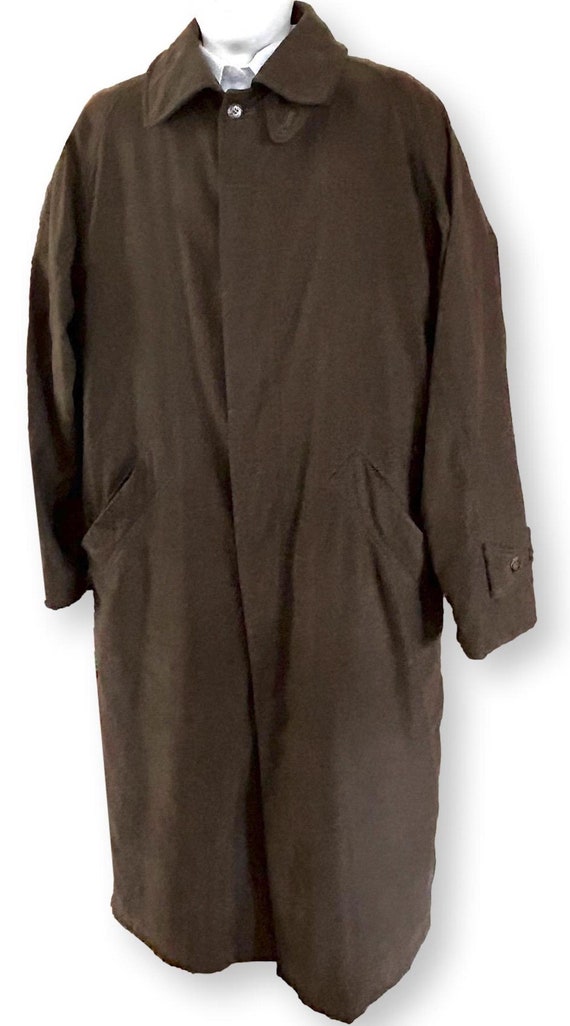 Kenneth Barnard Chocolate Brown Trench Overcoat - Mens 44R