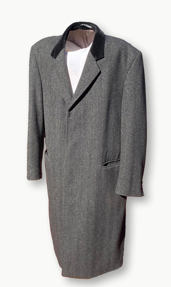 Austin Arnold Men's Pure Wool Gray/black Herringbone Austin Arnold Men's Pure Wool Gray/black Herringbone