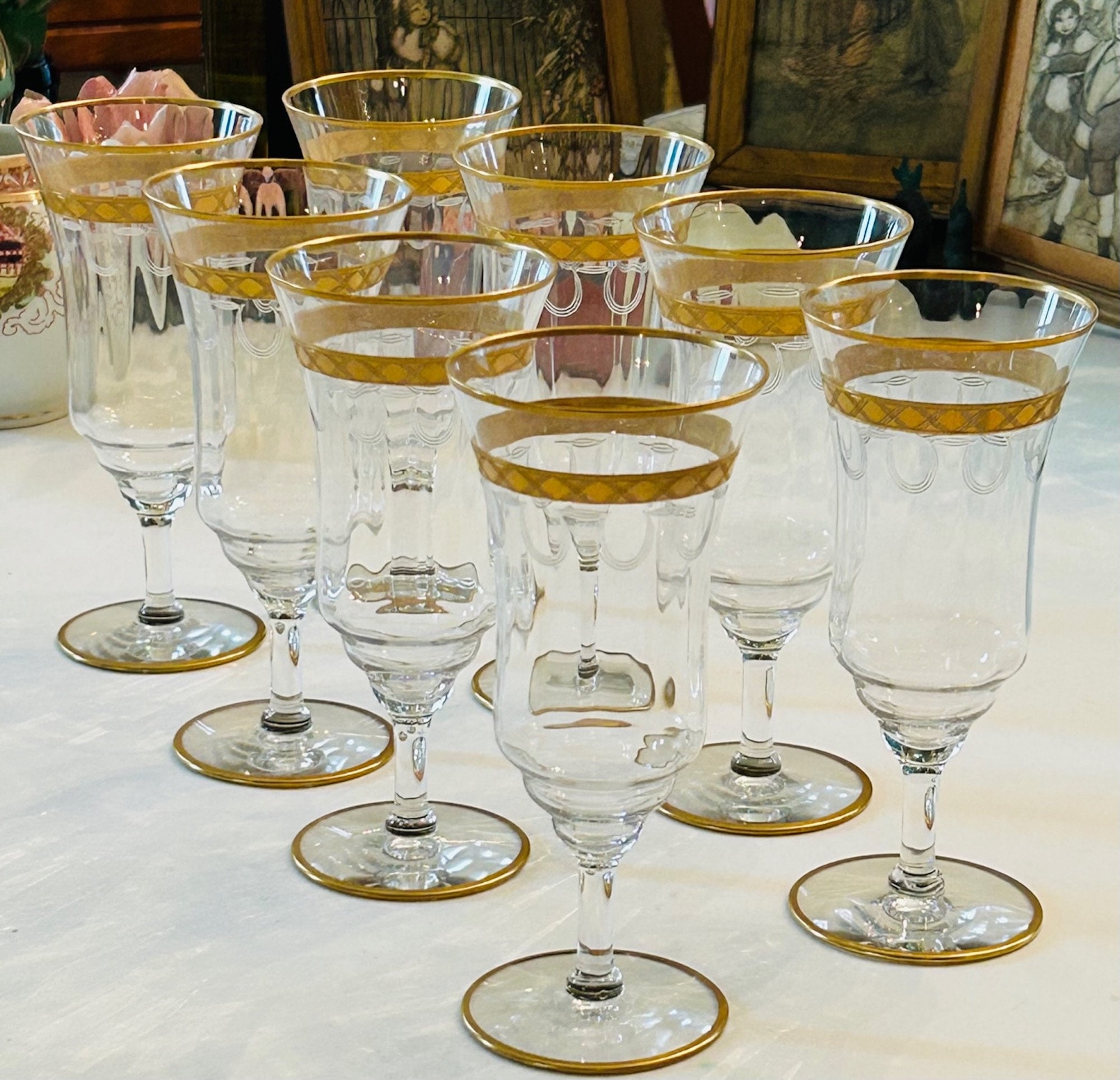 Fostoria American Clear Lidded Sugar Bowl and Creamer