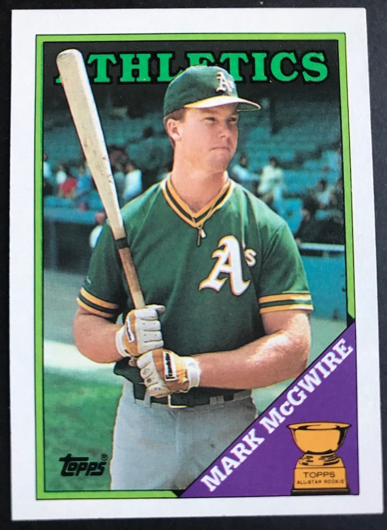 Mark McGwire Baseball Card 580 Topps All Star Rookie Etsy