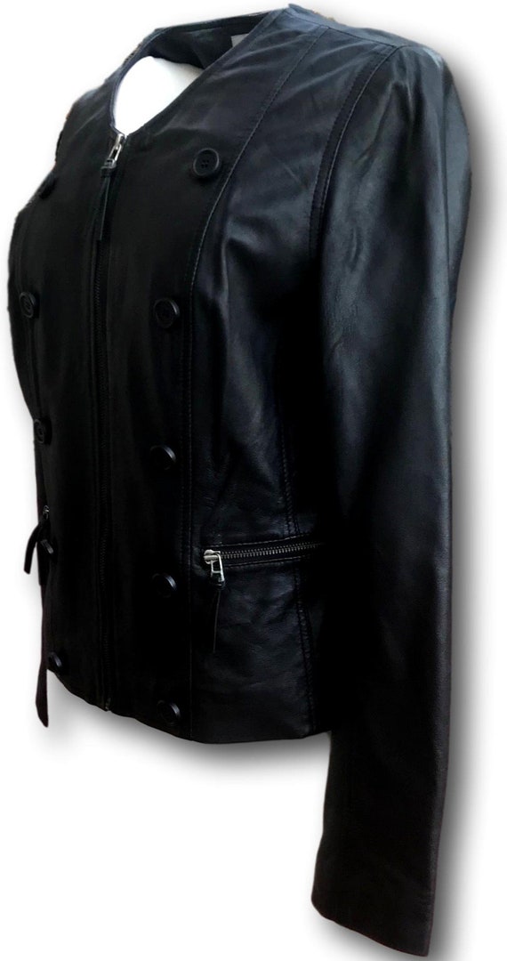 Bod & Christensen  Women's XL Black Leather Fully… - image 4