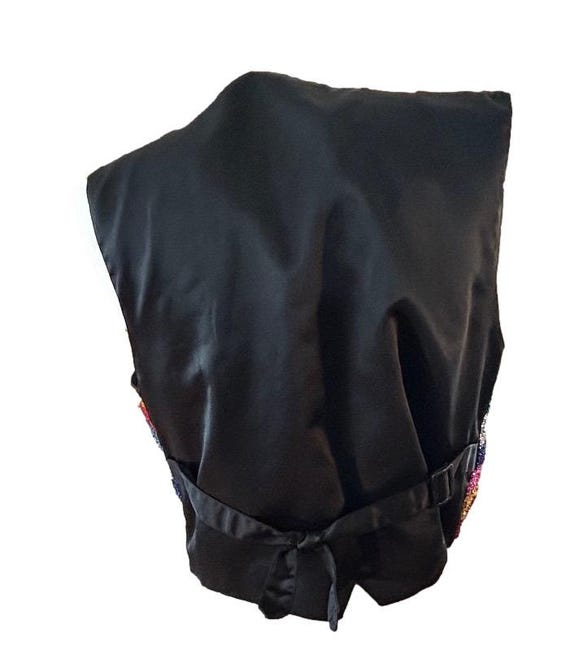 Vintage Sequin Vest: Women's Multi-Color Striped … - image 6