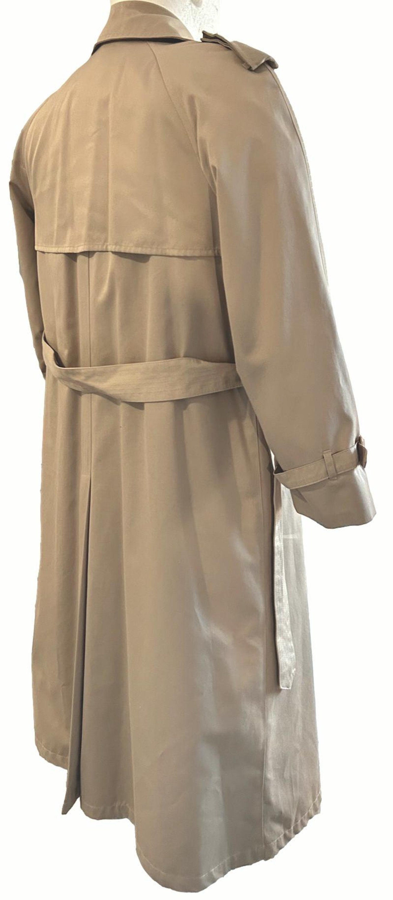 Vintage London Fog Trench Coat: 1980s Beige Double-breasted