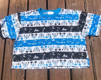 Camiseta vintage de Mickey y Minnie Mouse de los 80, tallas S a M / Corta / Disney de los 80 / Coleccionables Disney / Costura sencilla / Walt Disney