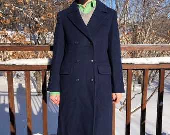 Navy Blue Wool Long Pendleton Coat S / Vintage Pure Wool Pendleton Trench Coat / Pendleton Brand / High End Winter Coat