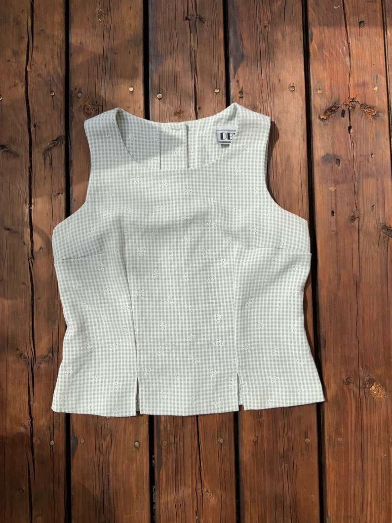 Checkered Floral Blouse