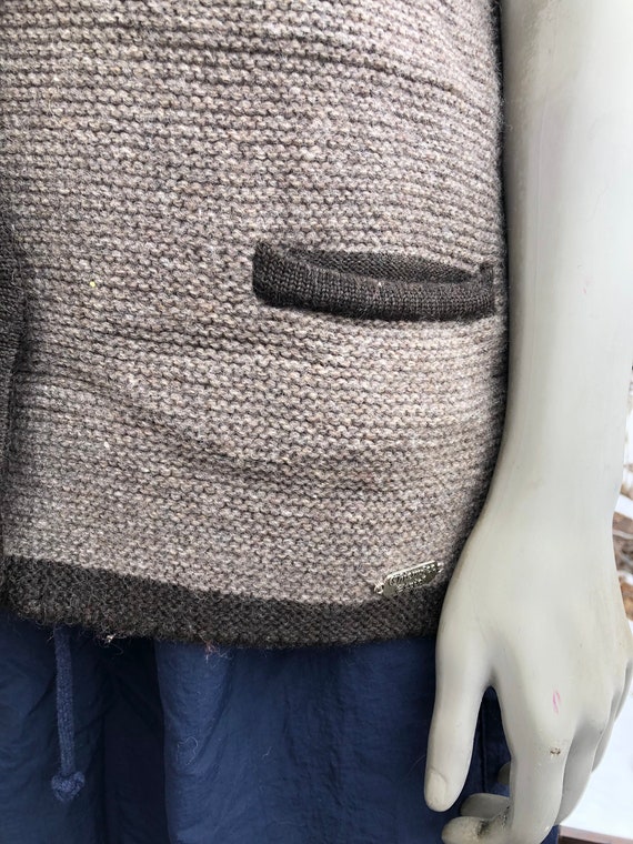 Vintage Wool Knit Vest L / German Made Wool Vest … - image 3